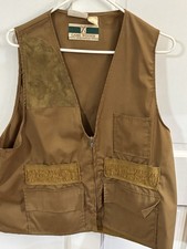 Vtg Game Winner Vest Mens Medium Brown Canvas Hunting Shell Holder