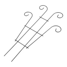 Pflanzenkletterger??st Pflanzenst??tze Rattan Halterung 1 St??ck 4.*3.*0,3 cm Ei