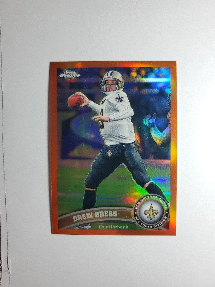 Drew Brees 2011 Topps Chrome-Orange Refractor #130 MINT