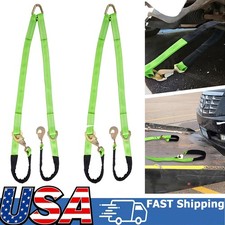 2 Pack V-bridle Strap 2 X 4 W Snap Hooks With Cordura Sleeve And Axle Straps