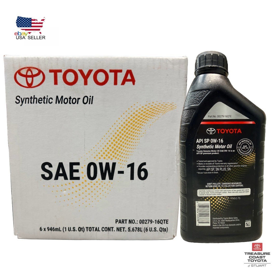 NEW OEM TOYOTA 0W16 GENUINE MOTOR OIL CASE OF 6 QUARTS | eBay
