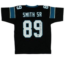 Steve Smith Sr. Signed Carolina Custom Black Jersey With 