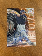Isan Diaz 2017 Bowman High Tek Orange Magma Auto BHT-ID Brewers Marlins /25