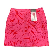 Rafaella Women's Comfort Waistband Front Pockets Stretch Skort Carmine Rose, L 