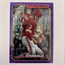 2024 Topps Chrome Football Jan Stenerud Purple Sparkle # 212/275 SP Chiefs #98