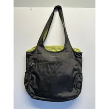 Eddie Bauer Black Nylon Tote Bag Large Shoulder Travel Gym Carryall