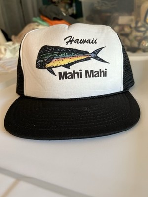Guy Harvey Mahi-Mahi Deep Sea Fish Fishing Hat Snapback Mesh Hawaii Trucker Cap