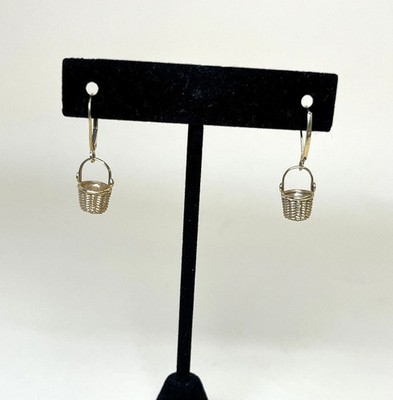 14 Karat Gelbgold Nantucket Korb Ohrringe