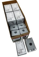 20 BWF B-75V 1-Gang Weatherproof Outlet Box Gray Three 3/4" Outlets Outdoor NEW