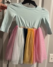 Fall Tulle Tutu Dress Cat  Jack Girls 5T Twirl Worthy Pink Yellow Green Blue