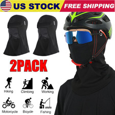 2x Winter Thermal Motorcycle Balaclava Windproof Ski Full Face Mask Hood Helmet