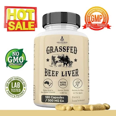 ANCESTRAL SUPPLEMENTS Grass-Fed Beef Liver - Liver Support, Vitality, Skin, Strength & Endurance