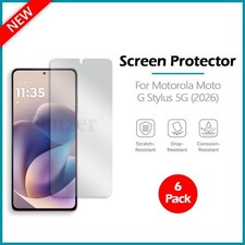 6x For Motorola Moto G Stylus 5G 2026 Screen Protector w/ cloth