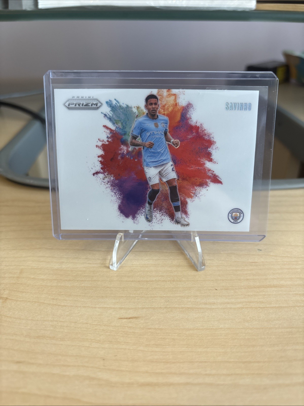 2024-25 Panini Prizm Premier League Savinho Color Blast SSP ULTRA RARE