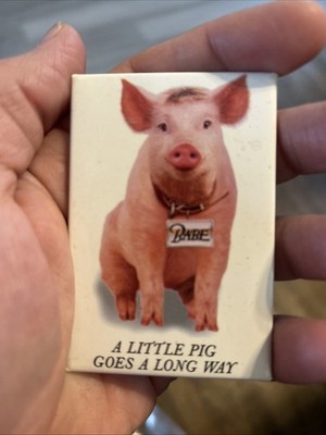 3'' X 2'' Rectangular Babe A Little Pig Goes A Long Way Pinback