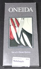 (4) Oneida Michelangel Steak Knife Set w/ Box