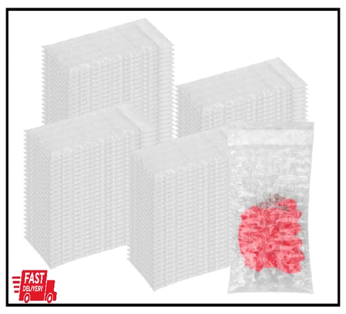 100Pcs Small Bubble Out Bag Pouches 2" x 3.15" Self-Seal Mini Bubble Pouches Cus - product listing photo