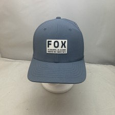 Fox Racing Hat Motocross Bike FlexFit Stretch Fitted L/XL Cap RUBBER PATCH LOGO