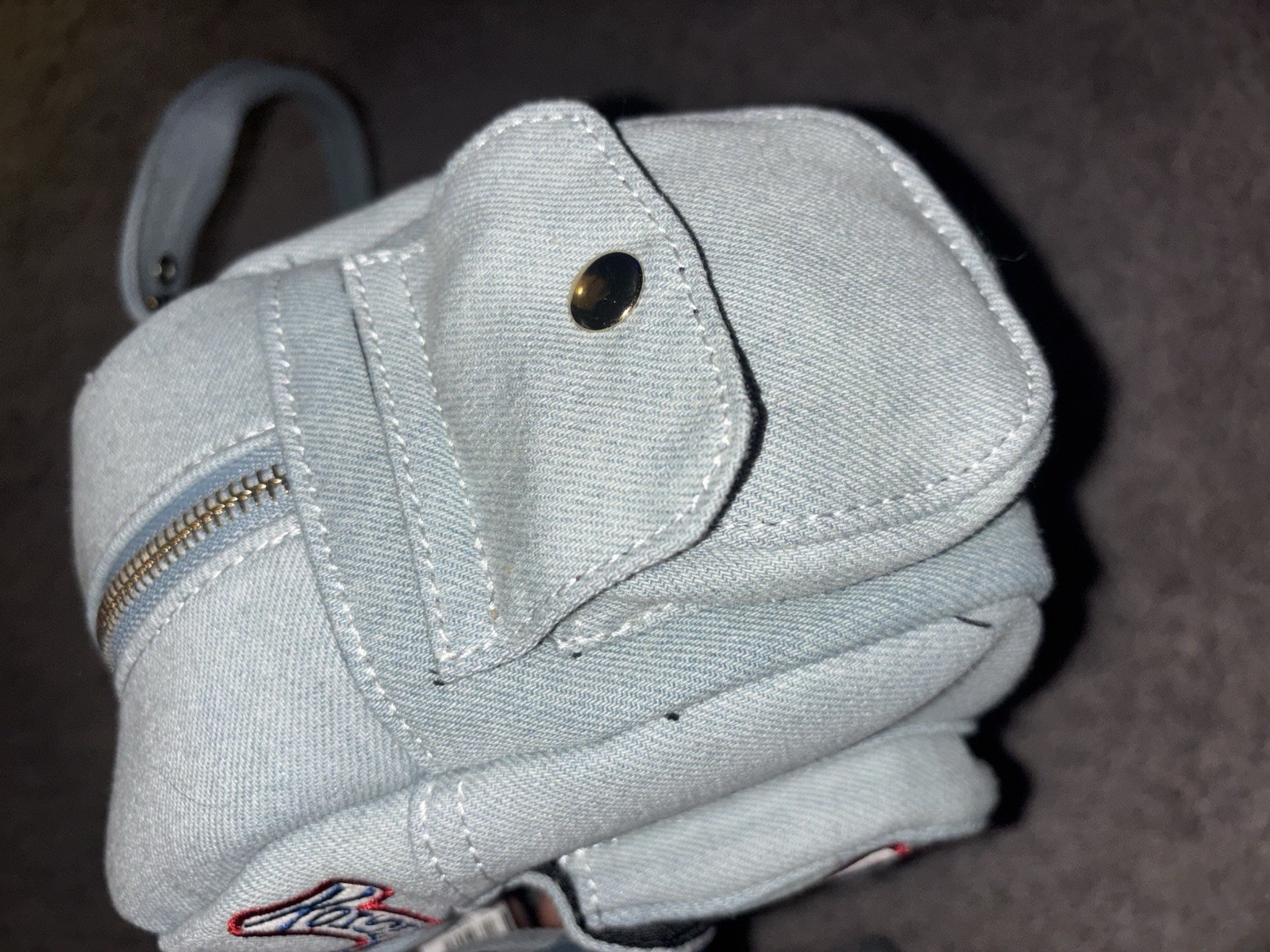 True Religion Light Blue Denim Logo Patch Women's Satchel/Top Handle Bag thumbnail 5