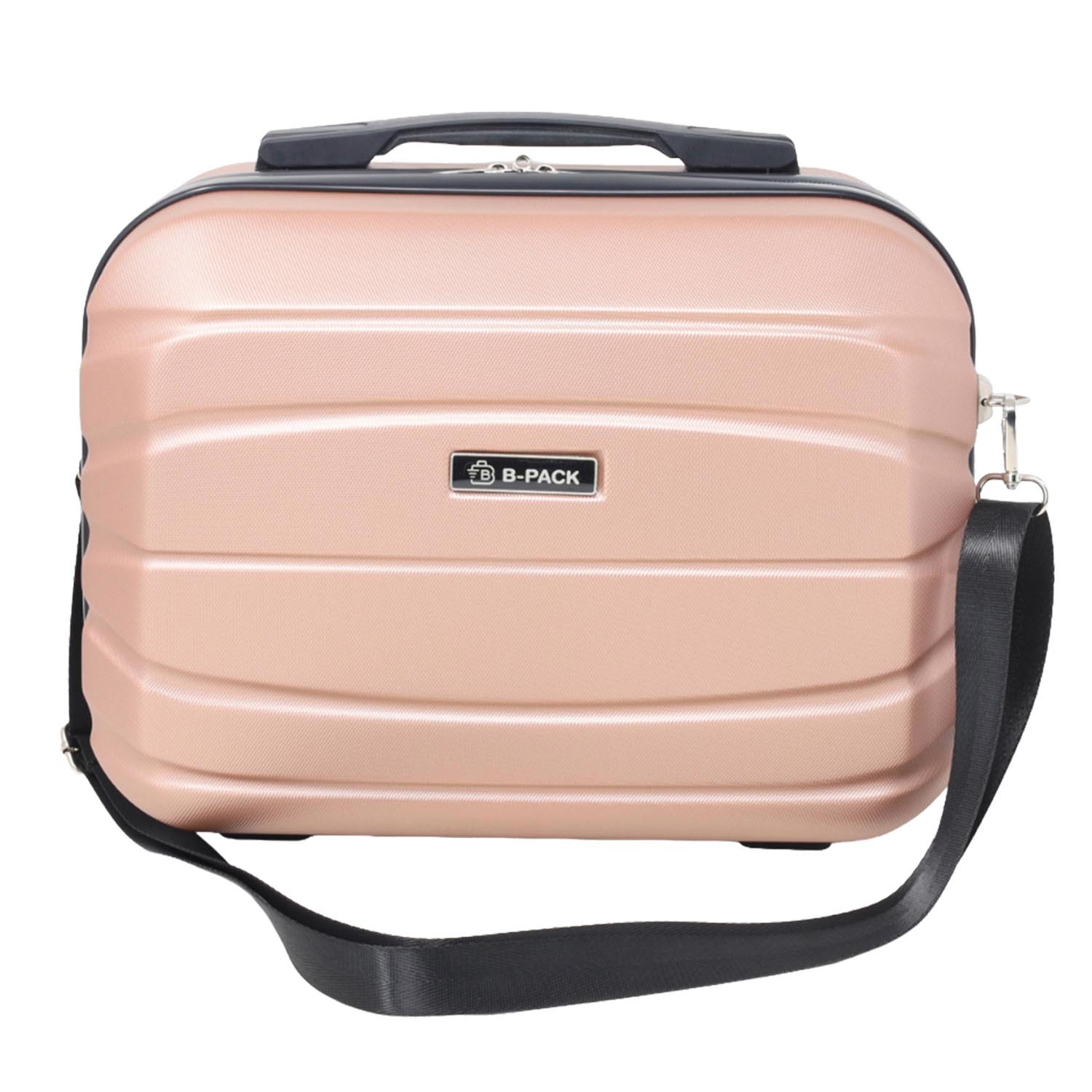 Vanity Case Makeup Luggage Rose Gold Travel Bag Hard Shell ABS w/ Shoulder Strap