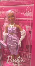Barbie Deluxe Style Doll #1 in Barbiecore Outfit Pink Hair and Glossy Pink Dress