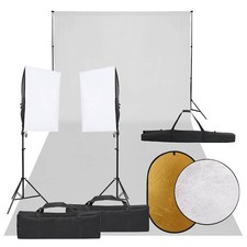 Kit de Studio Photo Éclairage Toile de Fond et Réflecteur Photographie vidaXL