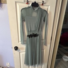 Revolution Dancewear Women's Dusty Sage Long Sleeve Dance Dress RC22811