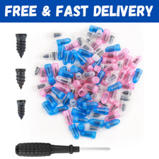 100PCS Tire Screw Plug Kit with Driver 3 Sizes Quick Puncture Repair Car Truck