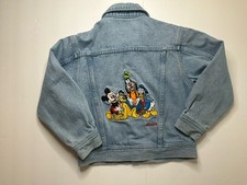 Vintage Disney Kids Light Blue Denim Jacket with Mickey Friends Size Small