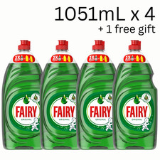 Fairy Original Washing Up Liquid Green with LiftAction 1015ml x4 Quantity 1.80 per litre