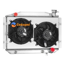 3 Row Aluminum Radiatorshroud Fan 1955-1960 Chevy Corvette 350 V8 At 3 Row Aluminum Radiatorshroud Fan 1955-1960 Chevy Corvette 350 V8 At