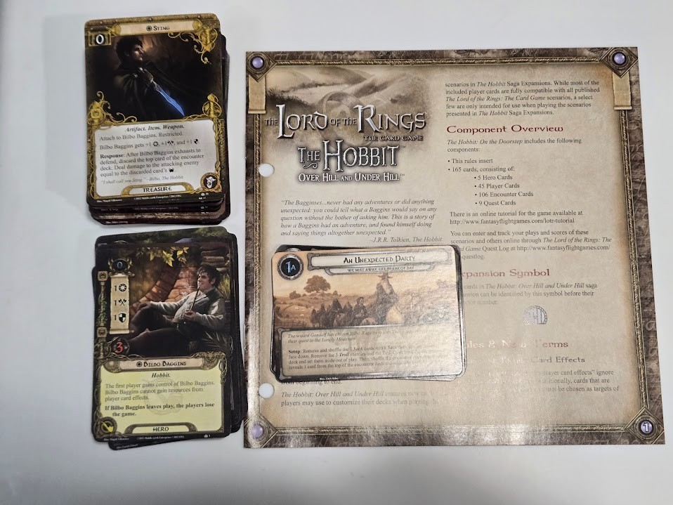 The Lord of the Rings The Card Game The Hobbit Over Hill and Under Hill Expansio