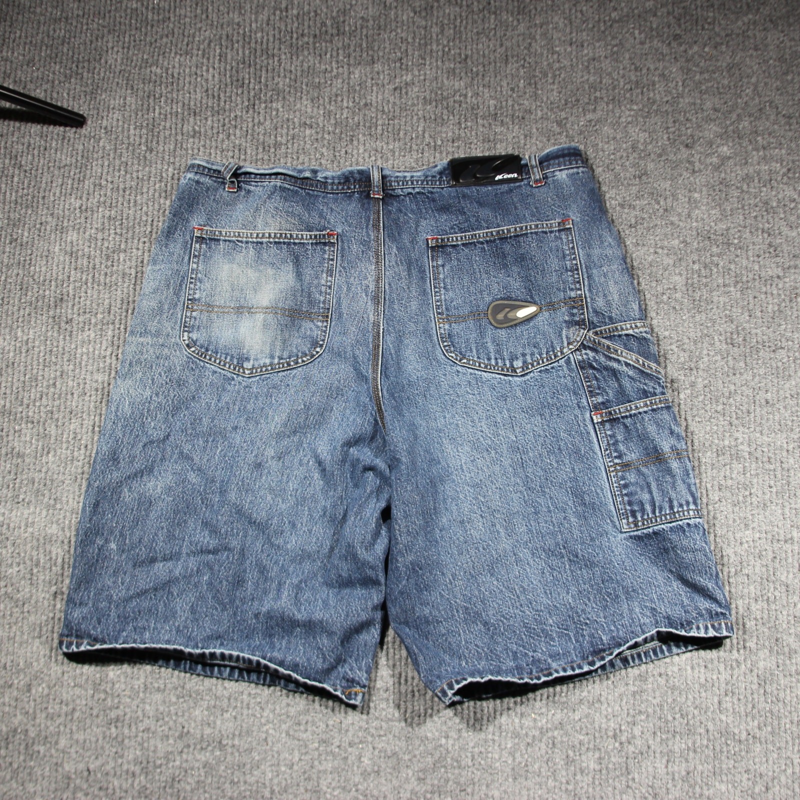 Keen Cargo Denim Pantaloncini Corti Uomo 38 Tasche Sportivi Y2K Baggy Falegname