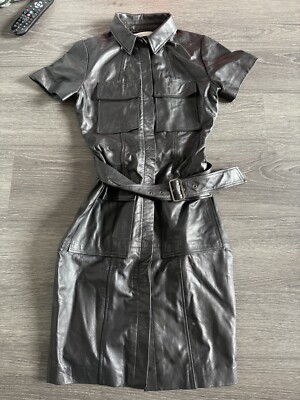 Oasis Black Leather Dress Size 6 - Worn Once RRP 200+ | eBay UK