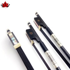 3pcs black hair viola bow, plaid black Carbon fiber VIOLA bow,Copper Mounted