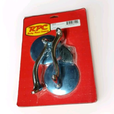 RPC Swan Neck Rear View Mirrors 4'' Stainless Steel Retro Classic Hot Rod
