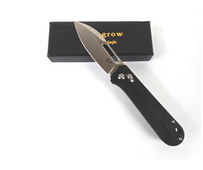 Eafengrow EF963 Black G10 Handle Ball Bearing Axis System D2 Steel Blade