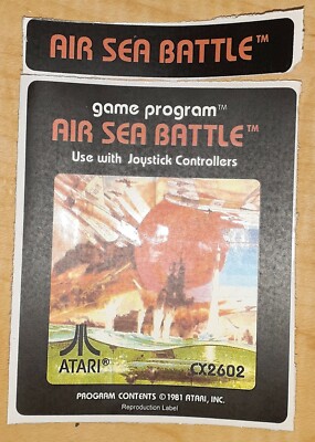 Replacement Atari 2600 Air Sea Battle Label - Machine cut just peel and stick