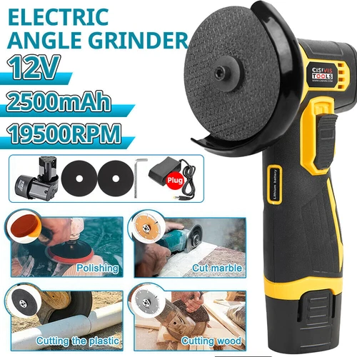 Akku Trennschleifer 12V Winkelschleifer Schleifmaschine Flex Mit 2 Batterien DE - Bild 14 von 16