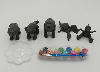 LAND BEFORE TIME Articulated Flexi Figures Lot of 5 Gray 3D Printed