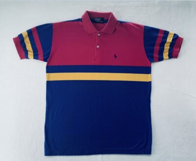 Vintage Polo Ralph Lauren Polo Shirt Mens M Striped Multicolor