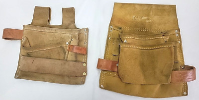Pair of Vintage Genuine Leather Tool Bags