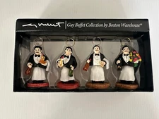 Williams Sonoma BOUNCING Guy Buffet Boston Warehouse MENU PLACE CARD HOLDERS NEW