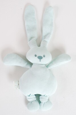 Nattou Lapidou Collection Baby Blue Pastel Bunny Knit Lovey Security Toy Plush