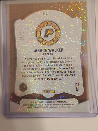 2023-24 Donruss Elite JARACE WALKER Glass Masters SSP GOLD INTERNATIONAL /10 - Picture 11 of 12