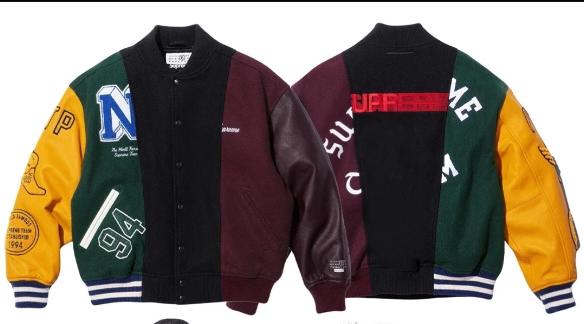 Veste universitaire fendue Supreme MM6 Maison Margiela multicolore taille L   à la main