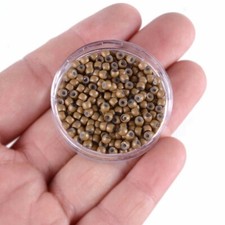 200pcs 400pcs 3mm 2mm Silicone Lined Nano Links Beads Tipped for Hair Extensions