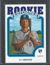 CJ ABRAMS 2022 TOPPS HERITAGE HIGH NUMBER ROOKIE PERFORMERS #RP-7 NATIONALS