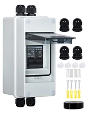 Solar Junction Box 25 Amp DC Circuit Breaker with DIN Rail Enclosure