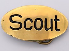 International Harvester Scout Solid Brass 70s/80s Vintage Belt Buckle